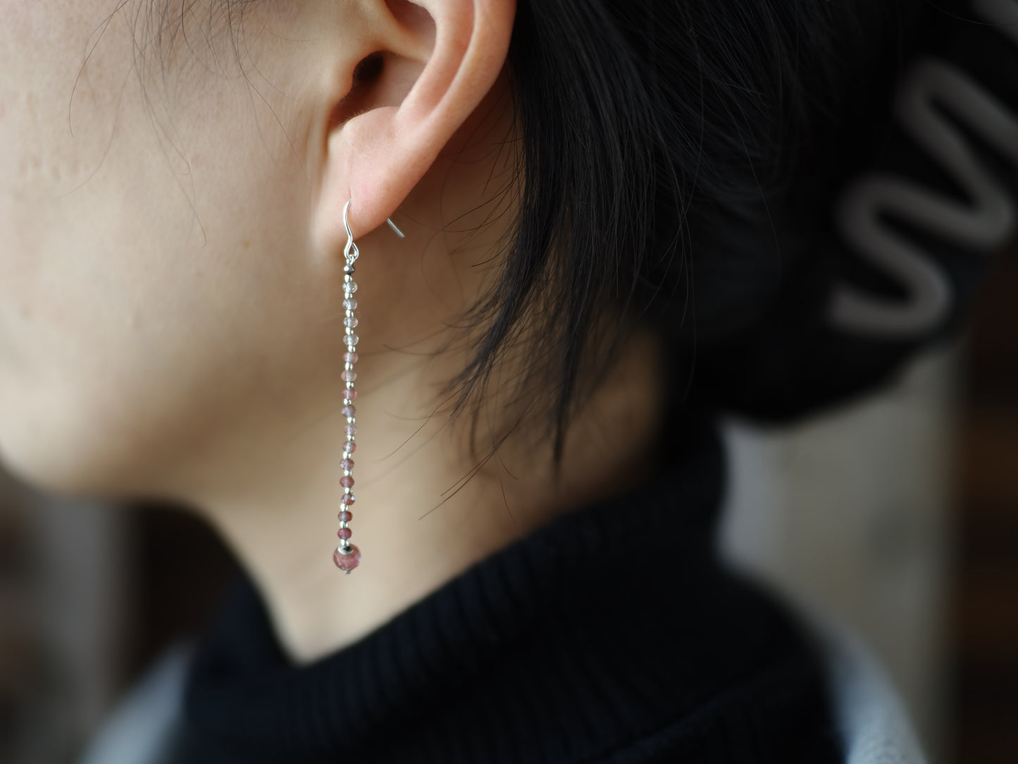 -Andesine & silver- hooks