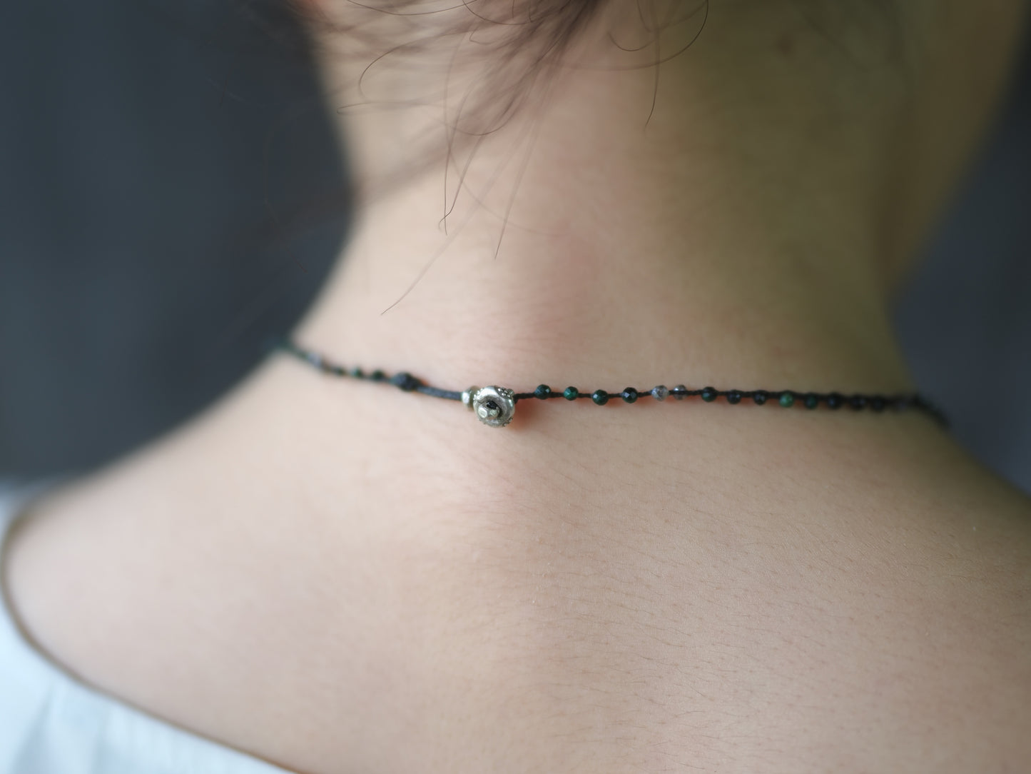 -Karensilver- braid long pendant