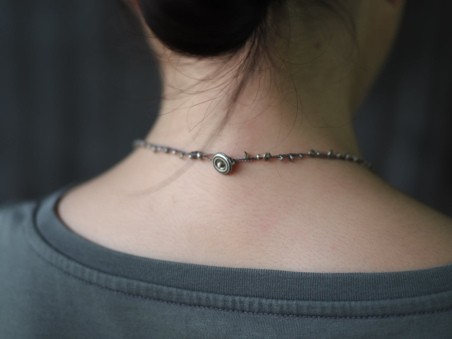 -Rajasthan silver- ''afgan silver' braid pendant