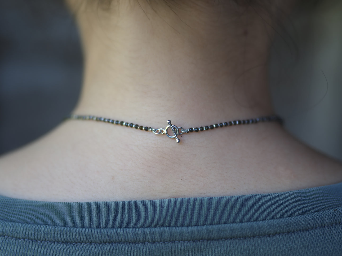 -Tourmarine- 'beads line' necklace