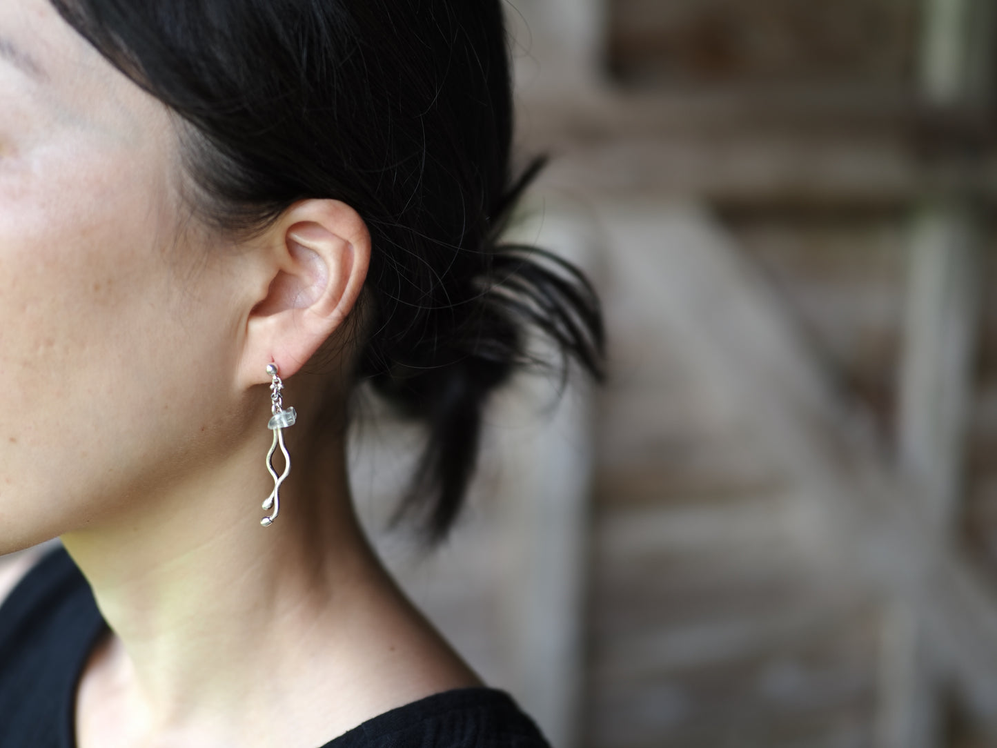 -Silver charm・Libyangrass- studs