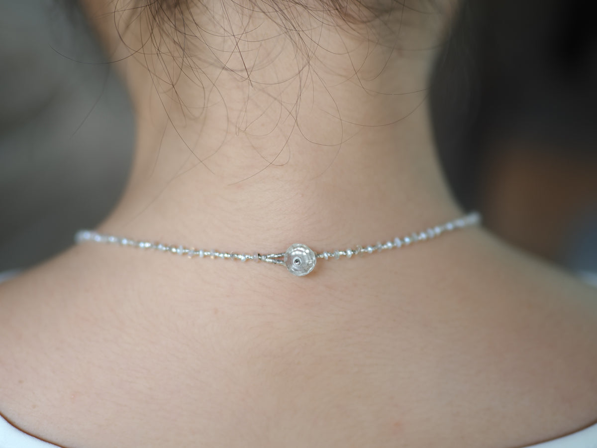 -opal・pearl- 'beads line' necklace