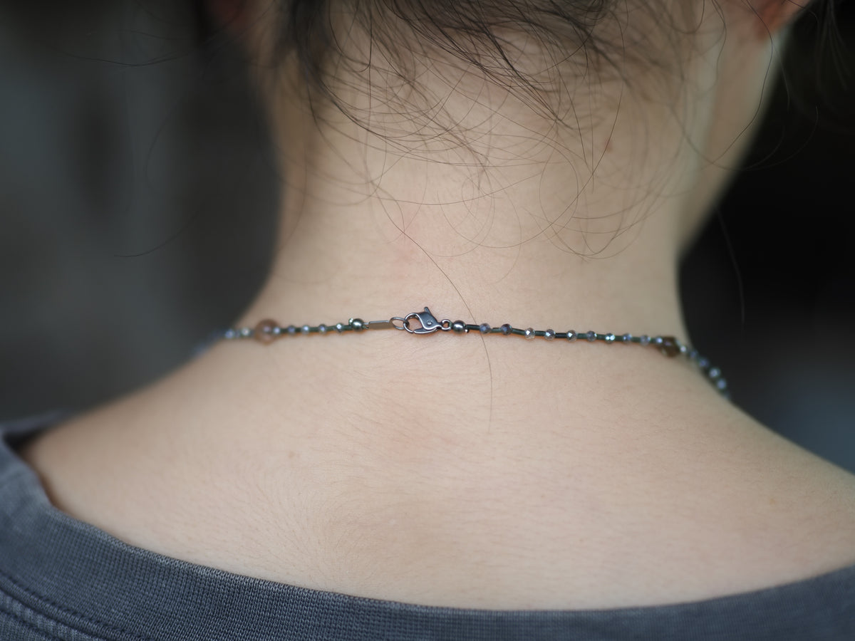 -Andalusite- 'beads line' choker *allergy free