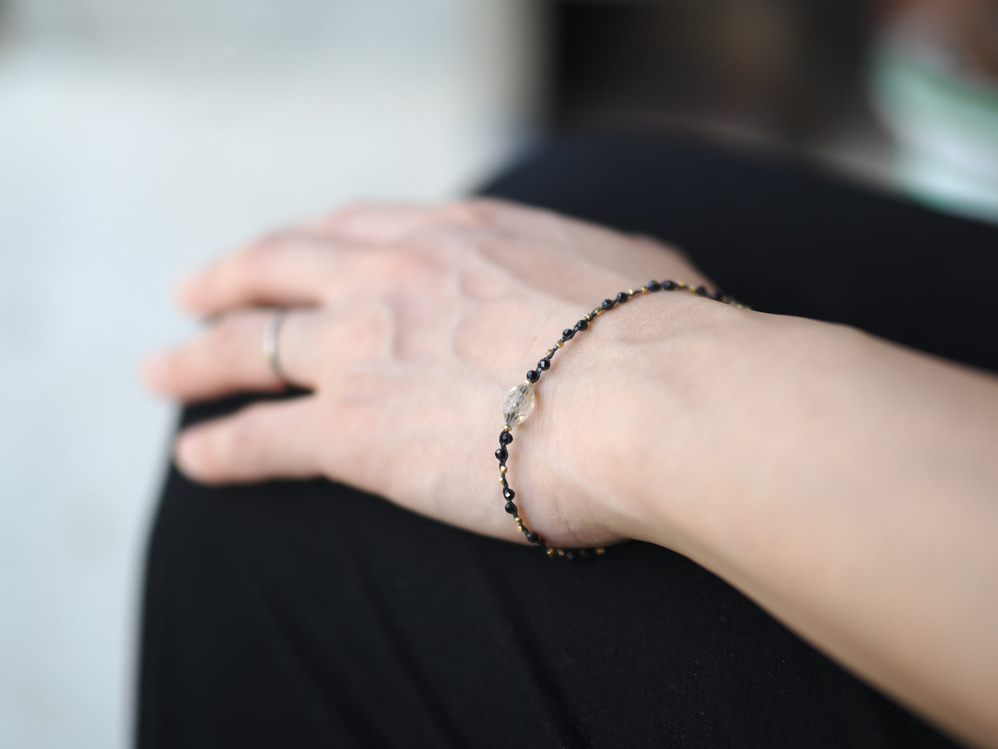 -Tourmaline quartz- 'spinel・gold' braid