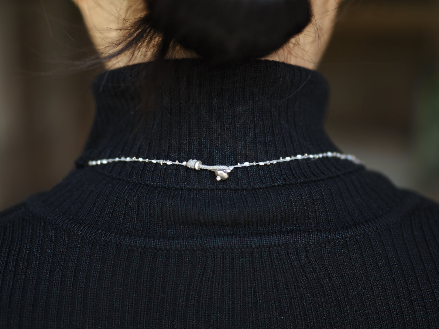 -Glitter silver- 'silver・pearl' braid