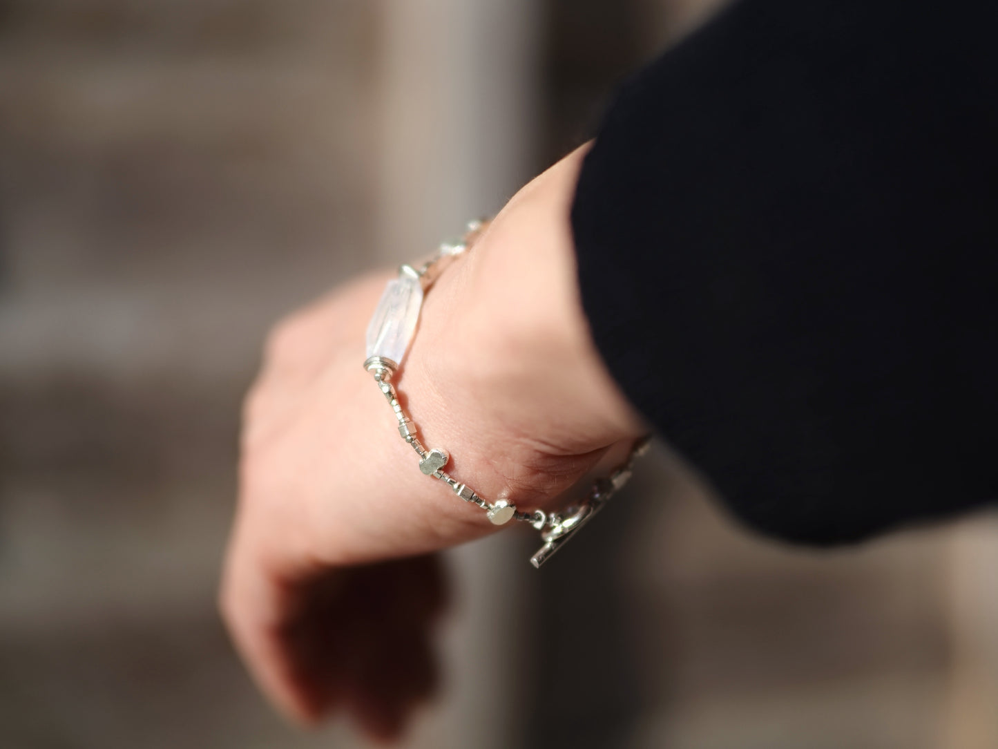 -Andesine labradorate・Herkimer quartz・Emerald- silver