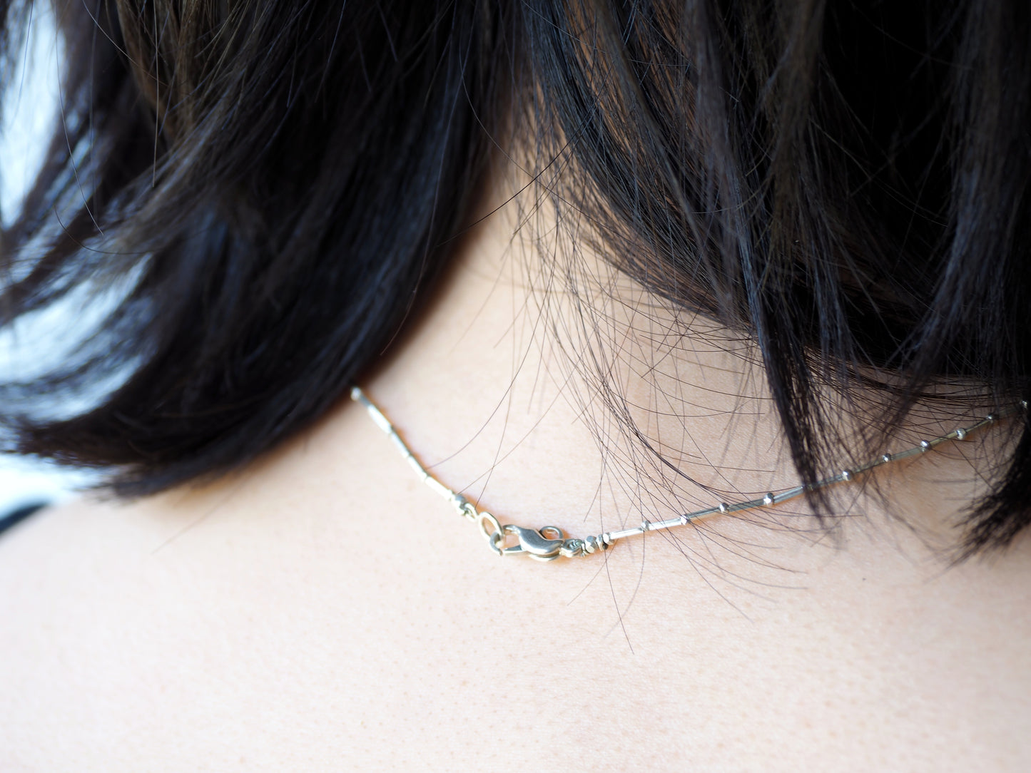 Green amethyst silver pendant