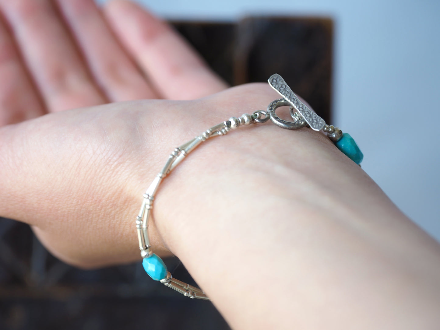 Turquoise Silver "Double" Bracelet