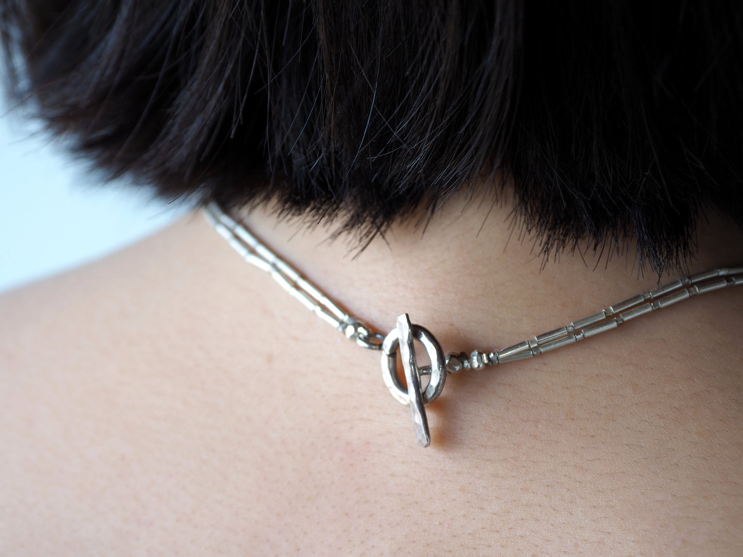 シルバーネックレス -ビブ・ダブル-