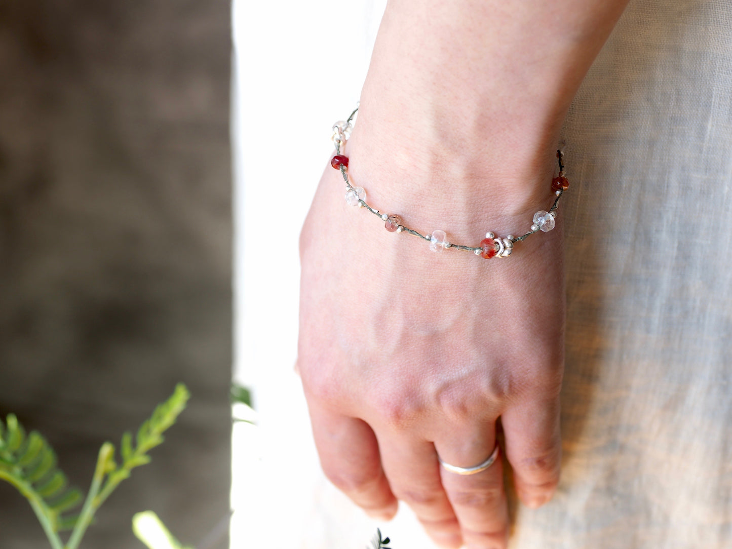 "Andesine x Moonstone" Bracelet