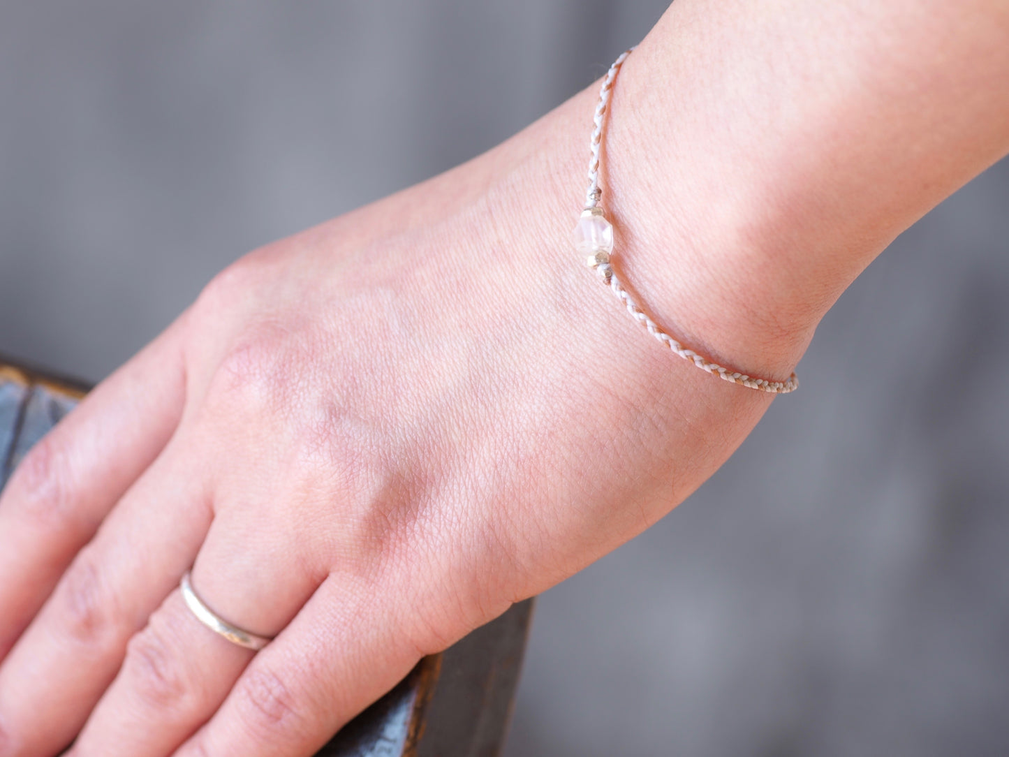 moonstone braided bracelet