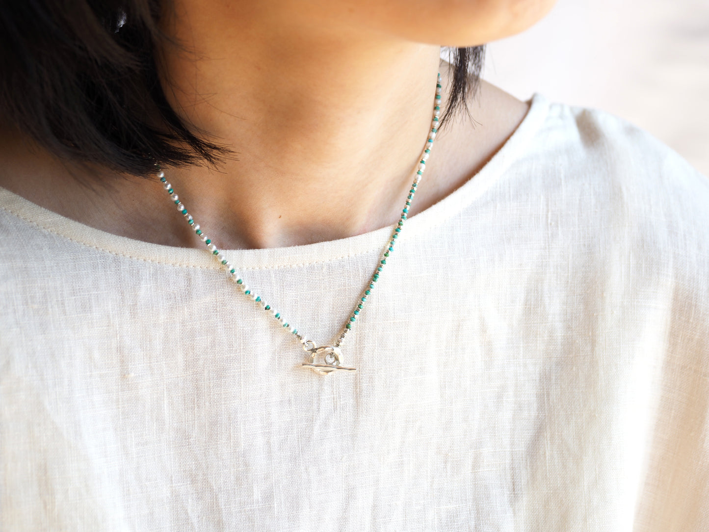-Pearl・Turquoise- mantel CHOKER
