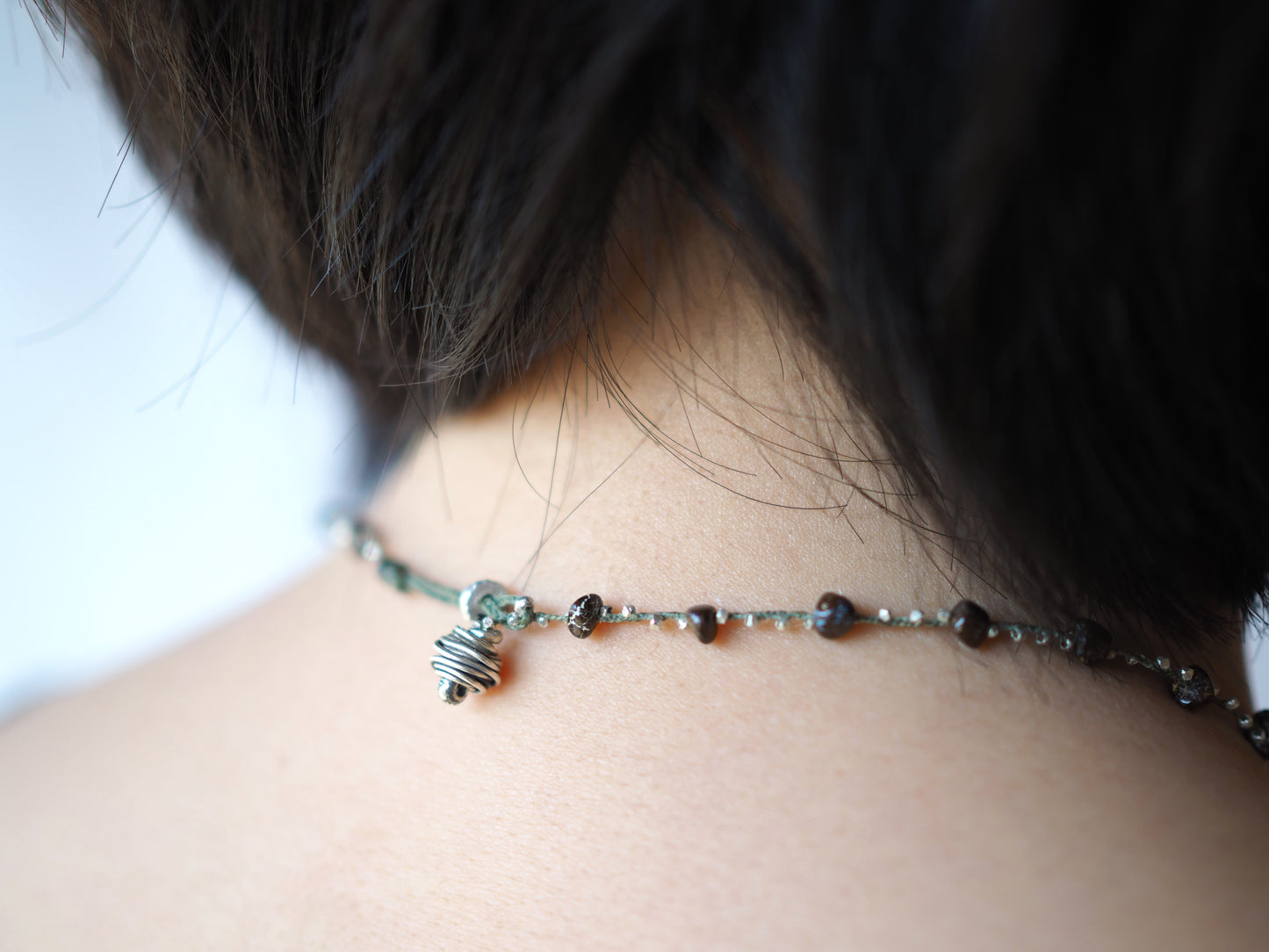 "Boulder Opal x Silver" Necklace