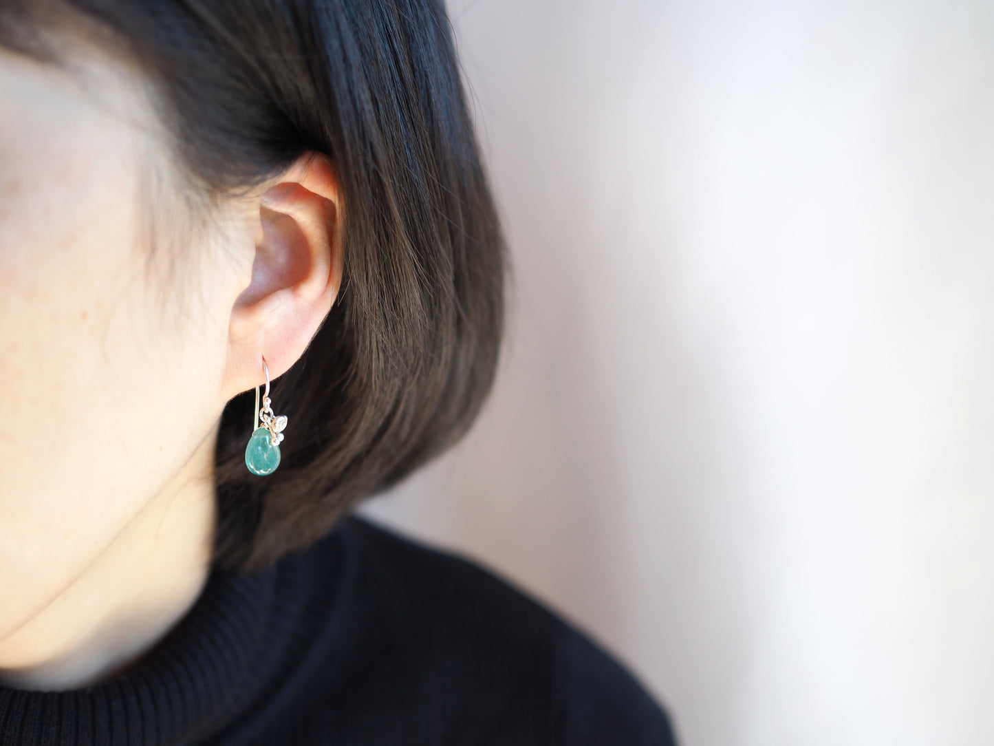 grandidierite earrings