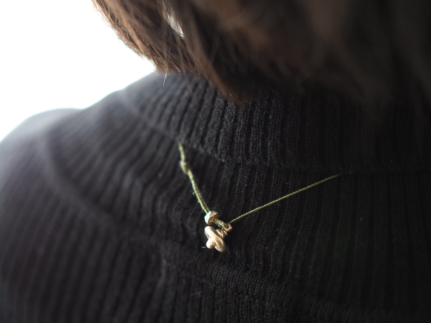 银色 Charm Chrysocolla 水晶编织长项链