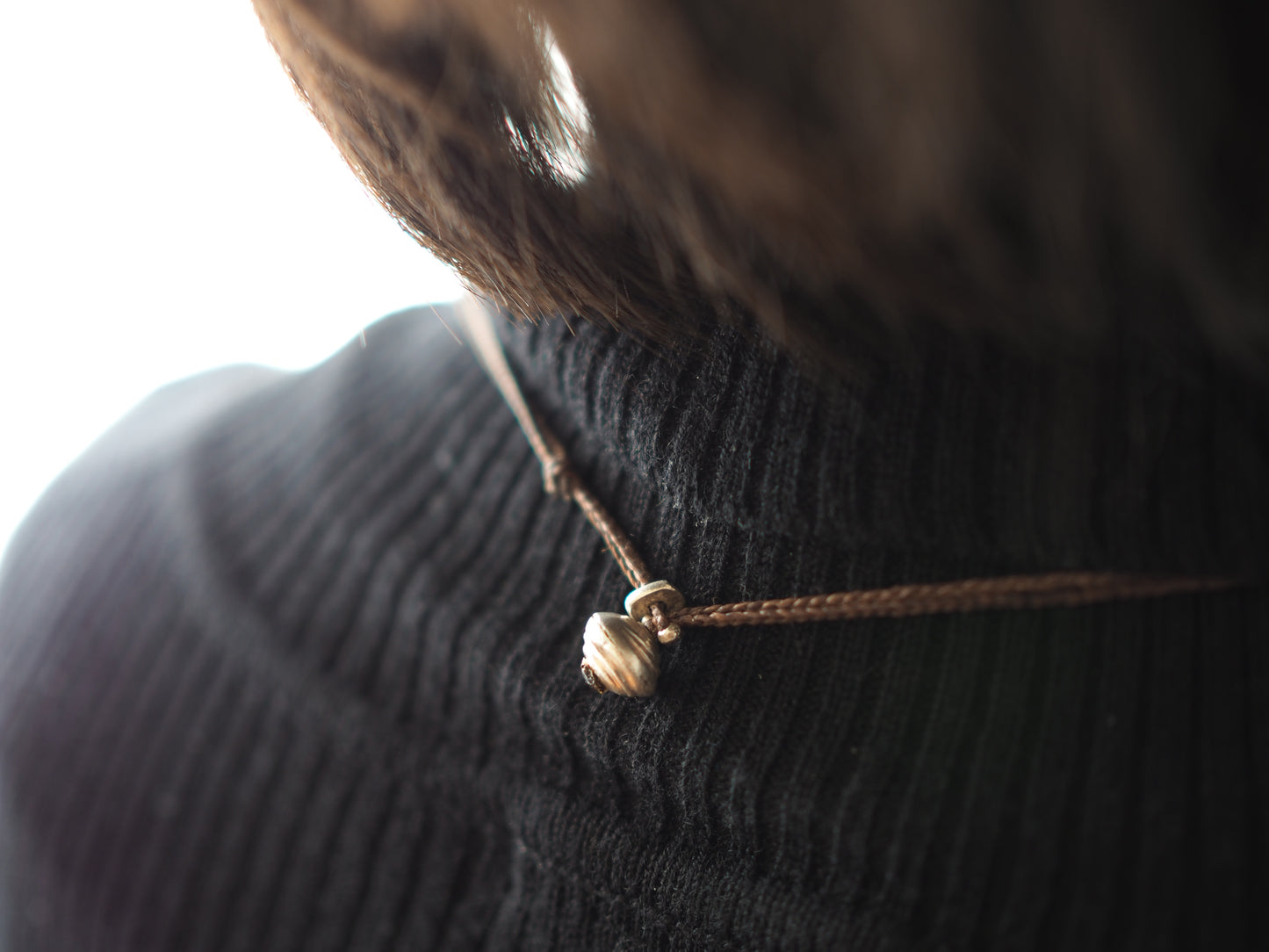 オールドシルバー 編み紐 "ダブル" ペンダント