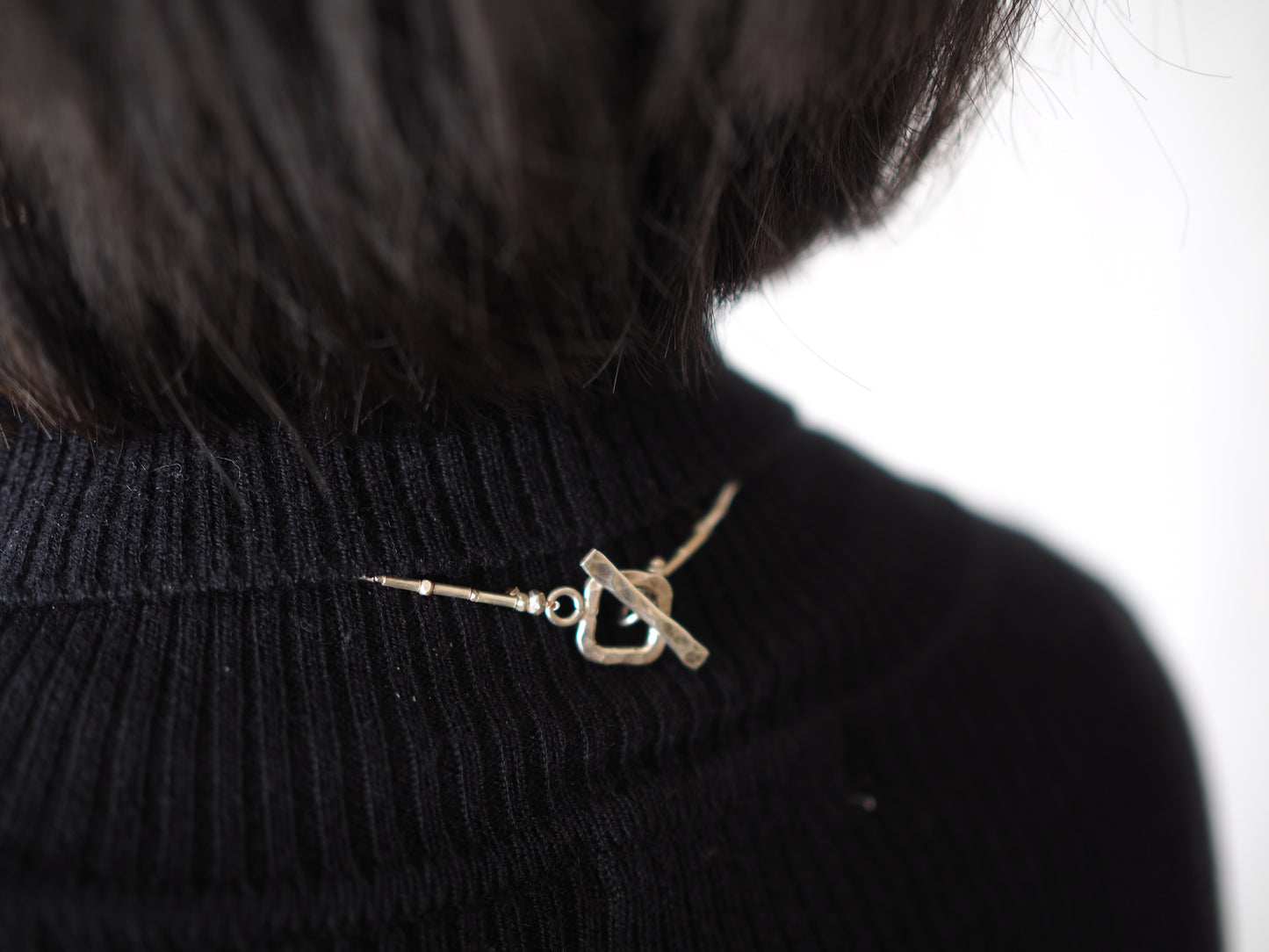 【オニキス_シルバー】 "ビブ" シルバーチョーカー