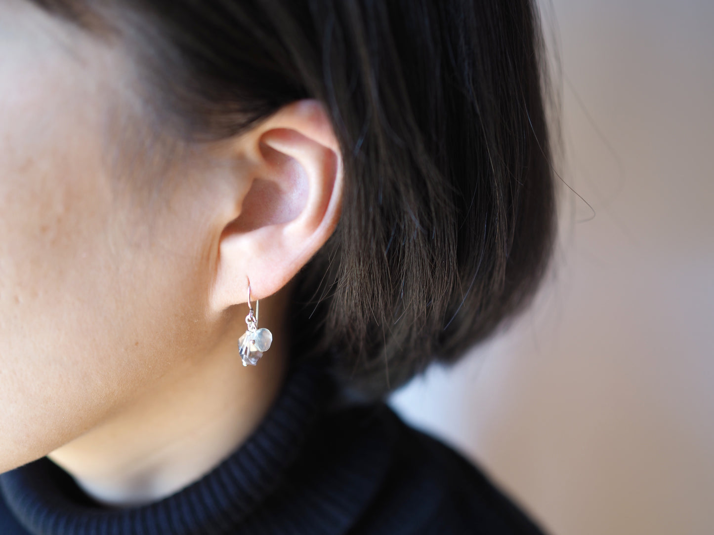 Smoky Quartz x Moonstone Earrings