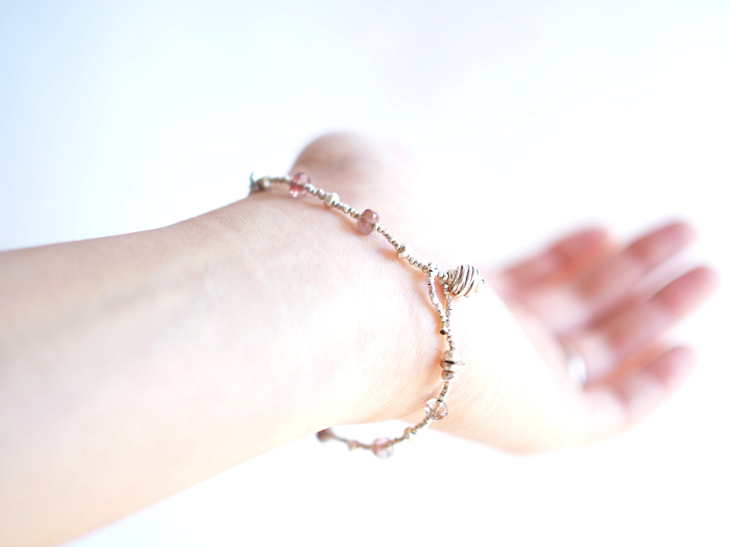 -Andesine- silver bracelet