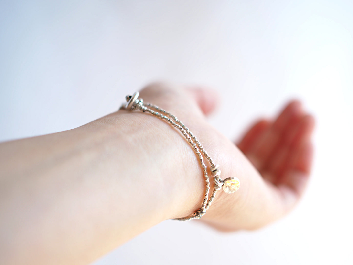 Herkimer Diamond "Double Wrap" Bracelet