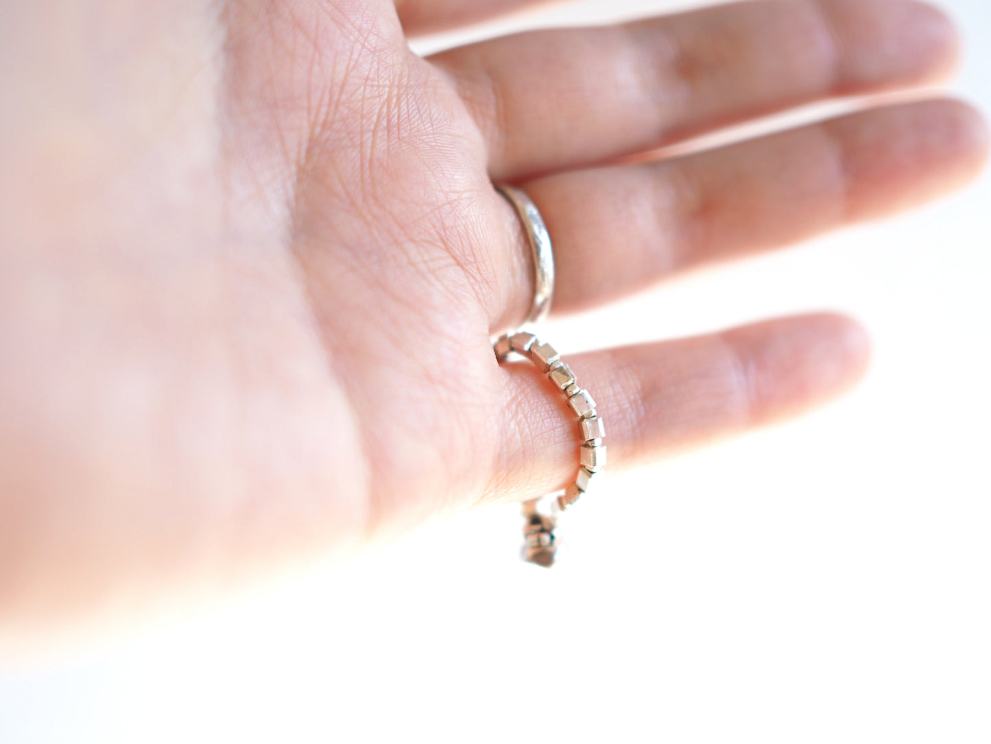 beads ring -silver-