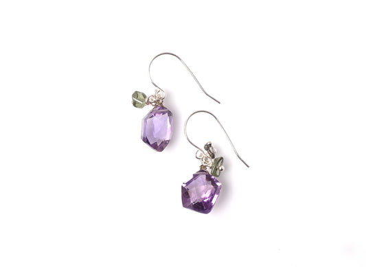 -Amethyst・Moldavite- hooks