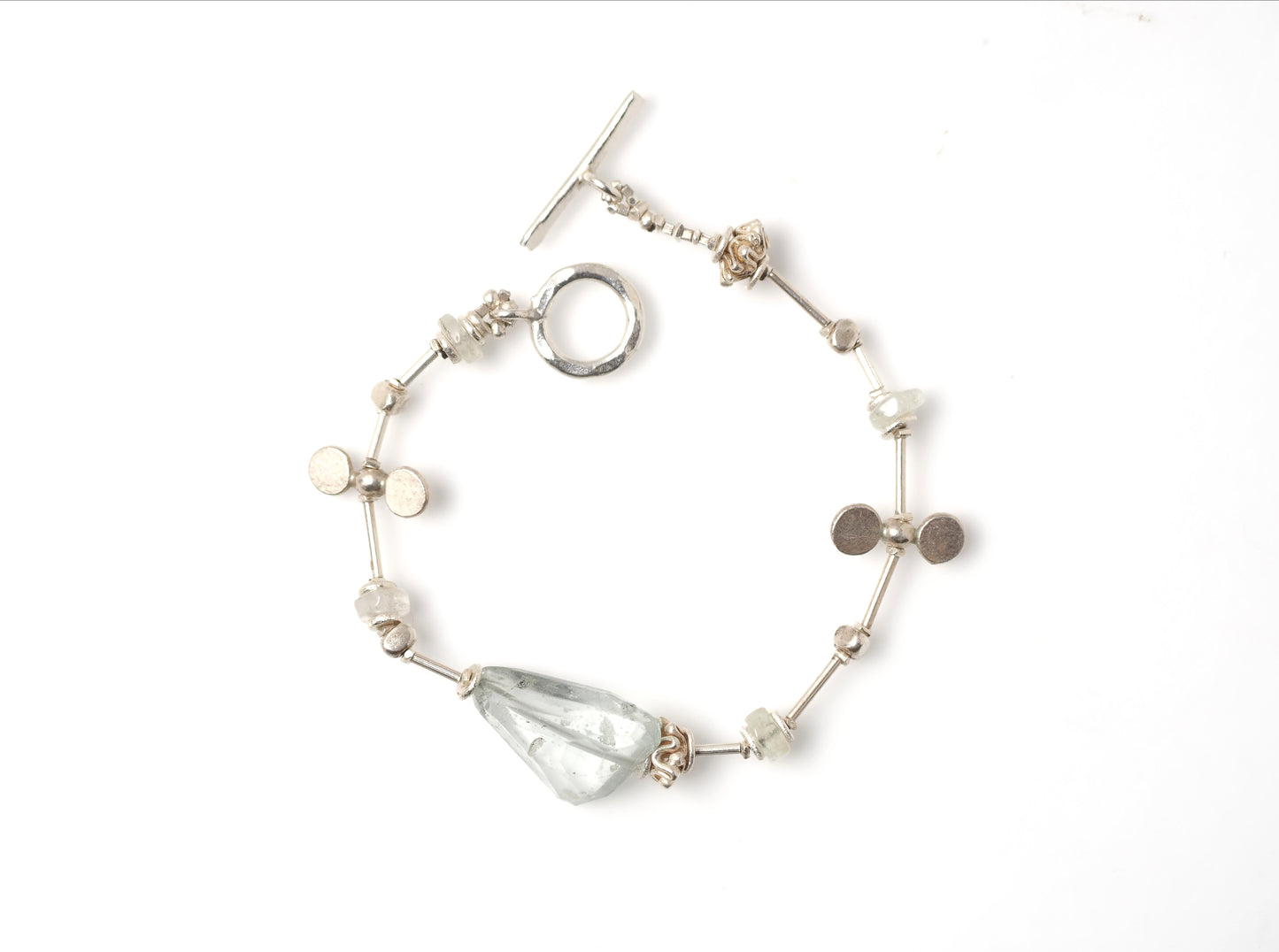 -Aquamarine- "moonstone・silver"