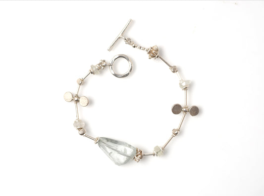 -Aquamarine- "moonstone・silver"