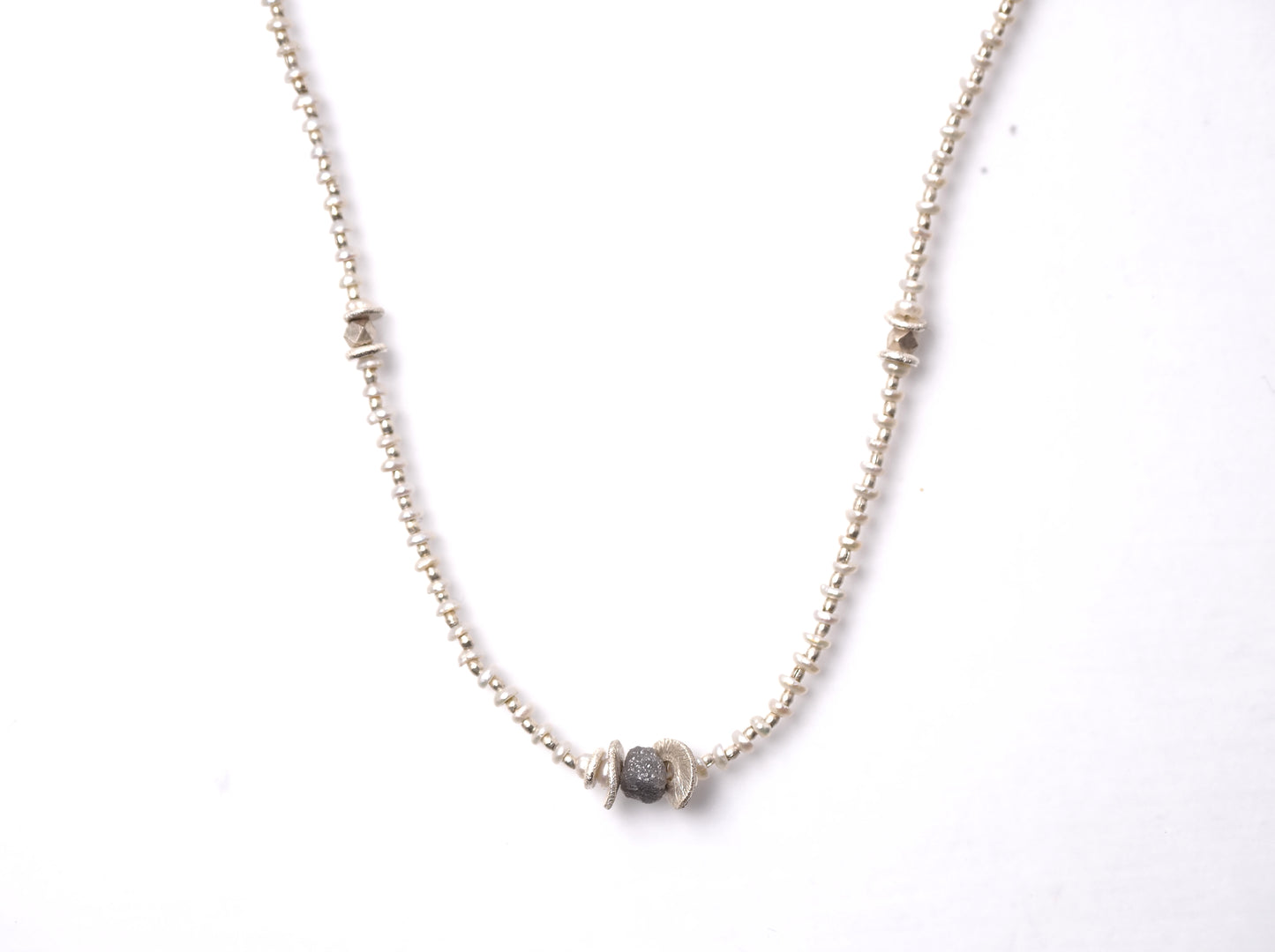 -Grey diamond- 'pearl & silver'