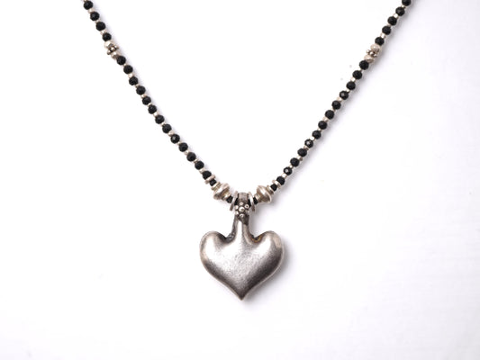 -India old silver- "black & silver"