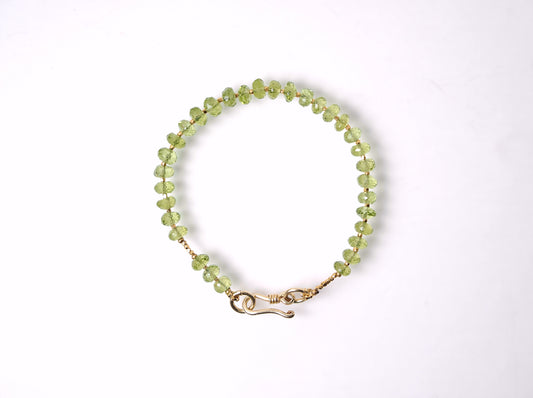 -Peridot- gold bracelet