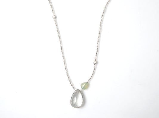 -Green amethyst・Green opal- silver