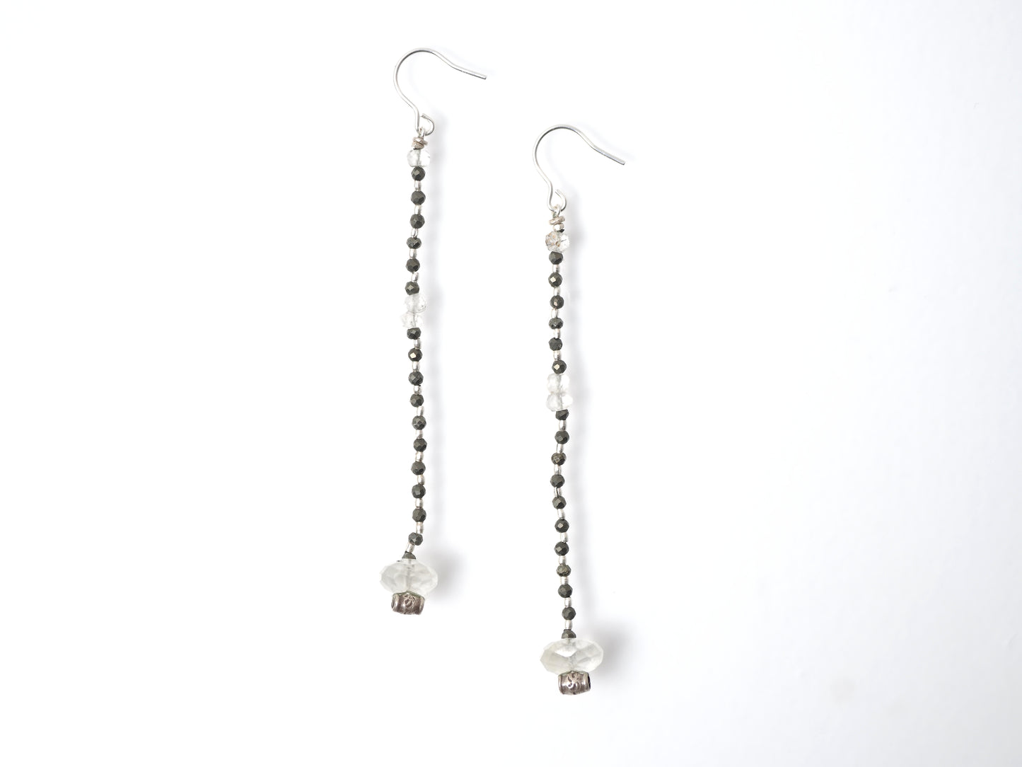 -Quartz- pyrite・silver hooks