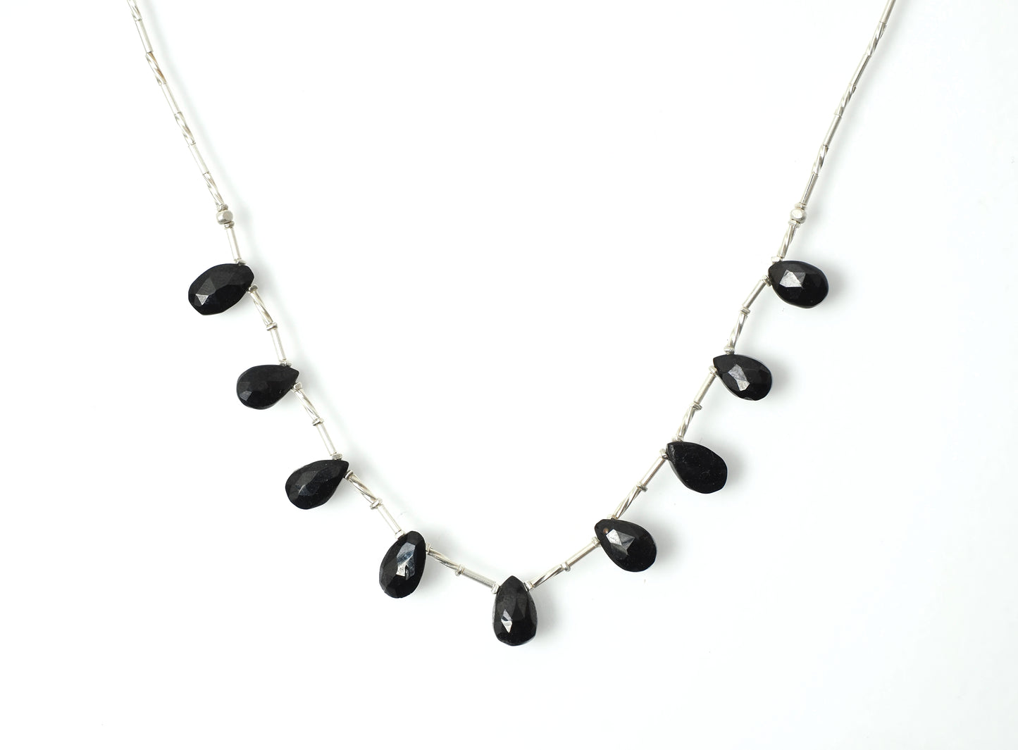 -Black spinel- silver BIB