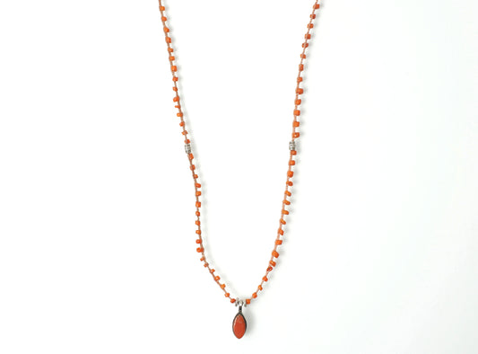-Coral- 'Bonda beads' braid