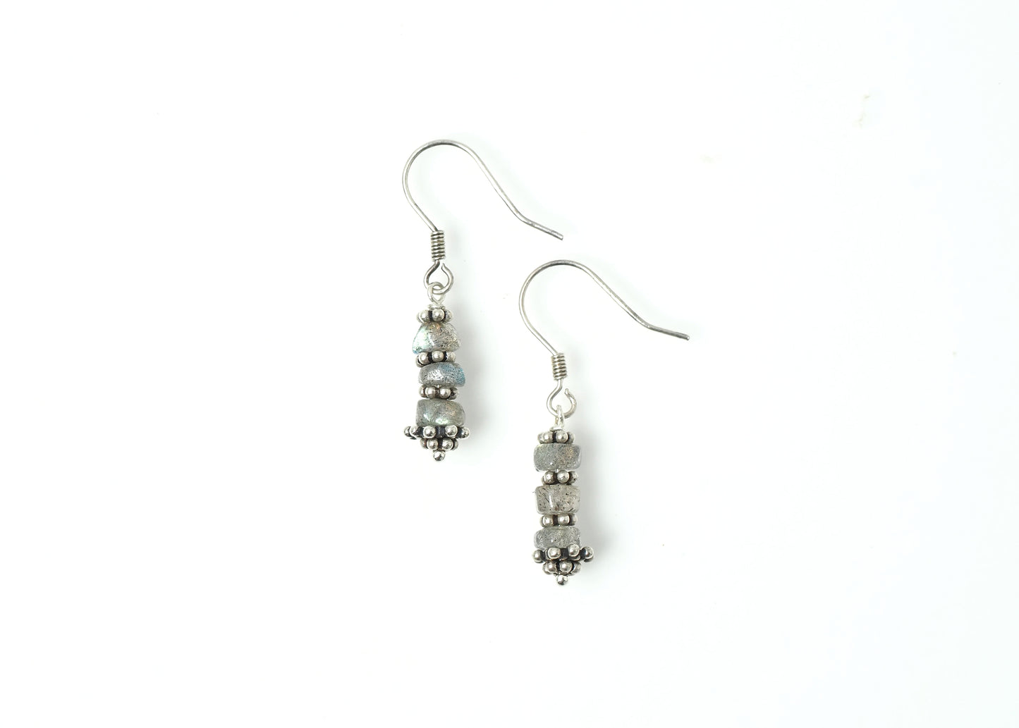 -labradorite・silver- hooks