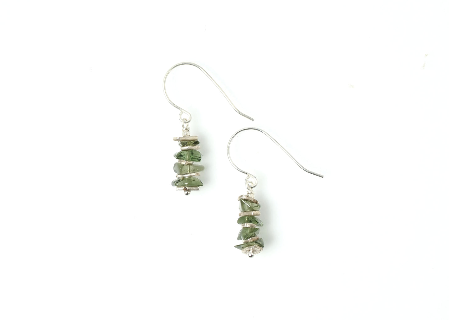 -Moldavite・silver-hooks