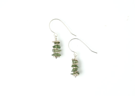 -Moldavite・silver-hooks