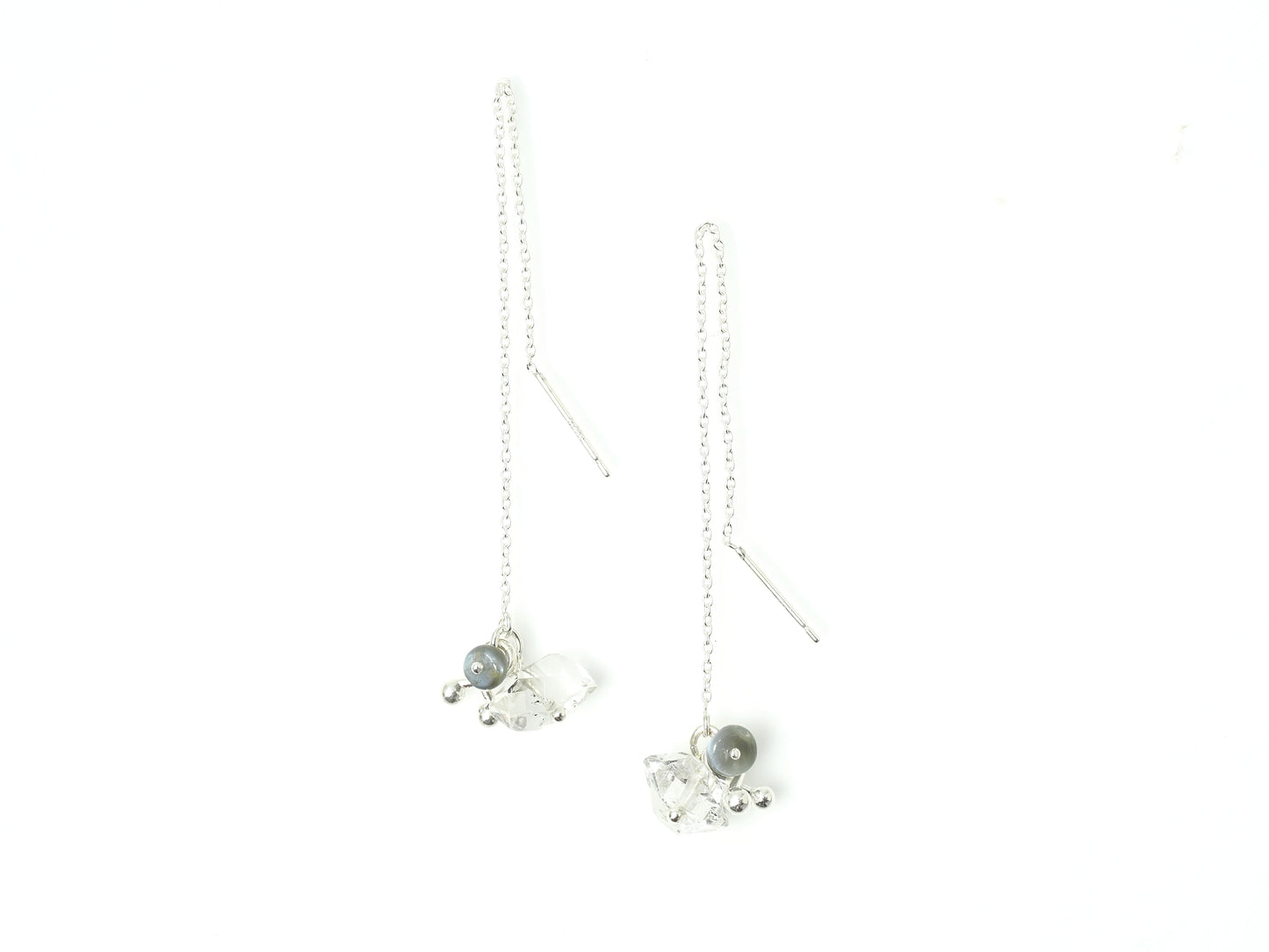 -Herkimer diamond・Alexandrite cat's eye- chains