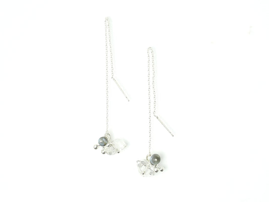 -Herkimer diamond・Alexandrite cat's eye- chains