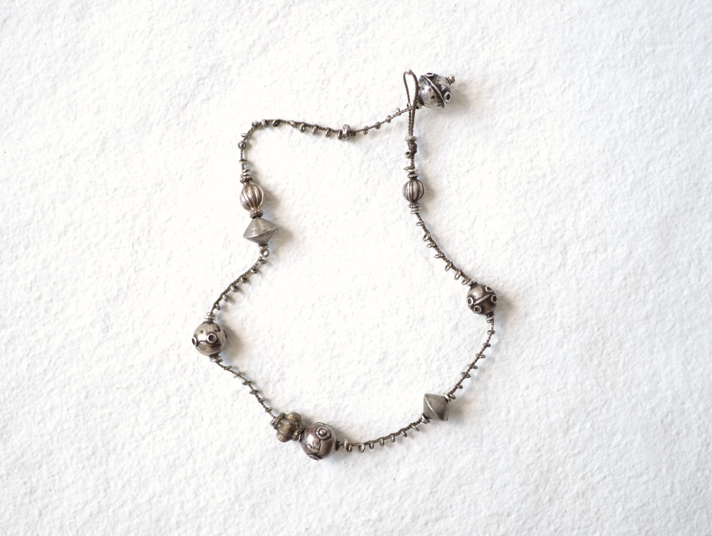 -Afgan old silver- braid necklace
