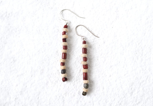 -Tribal beads・Tulsi beads- long line_hooks