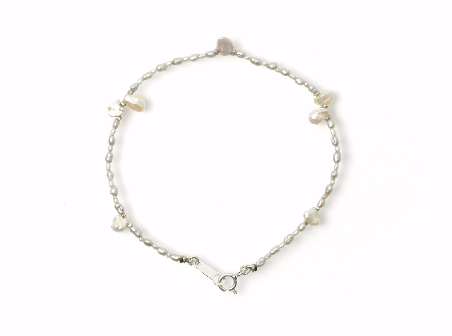 -pearl- 'beads line' bracelet