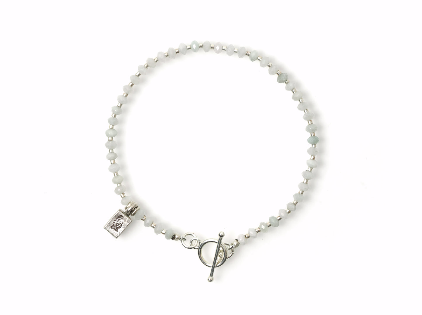 -Jade- 'beads line' bracelet