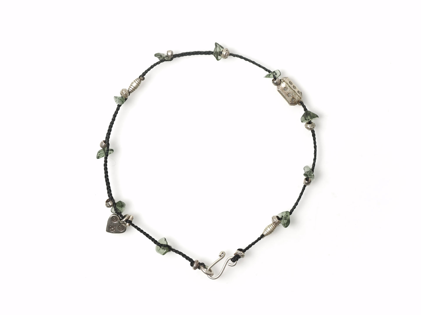 -Moldavite・Karensilver- code anklet