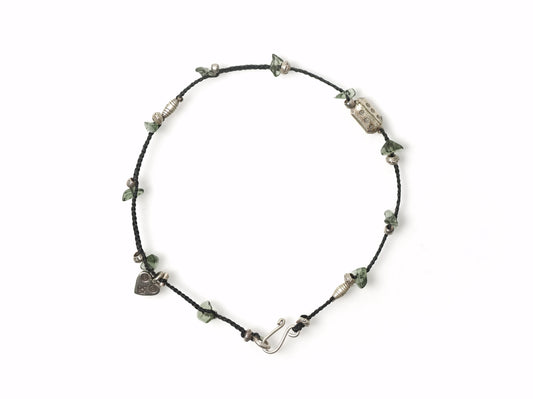 -Moldavite・Karensilver- code anklet