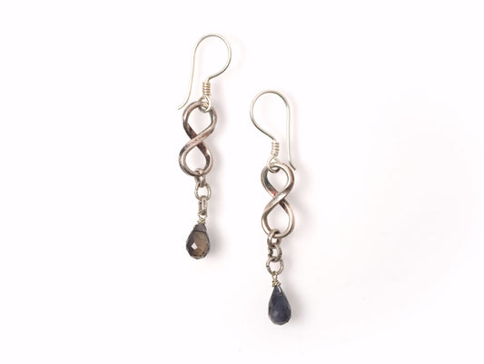 カレンシルバー×アイオライト フックピアス