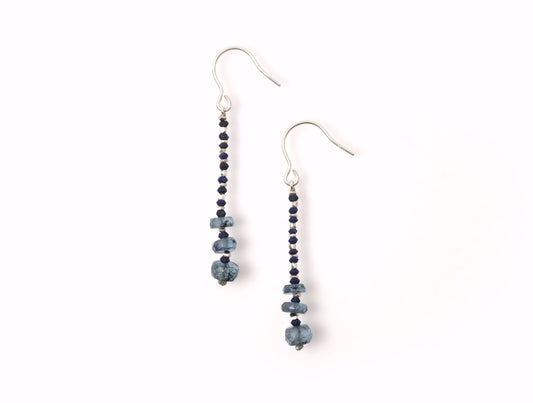 -Kyanite・Lapis lazuli- 'beads line' hooks