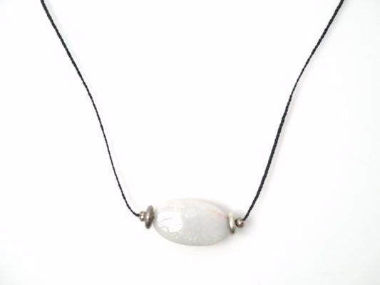 -Opal- code necklace *allergy free