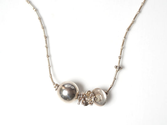 Silver -Bib- Necklace